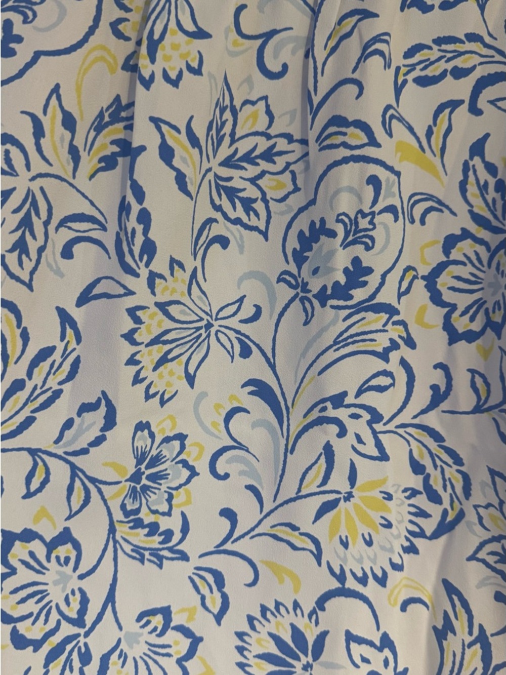 Ann Taylor  Spring/Summer White Top w/ Blue/Yellow Floral Print   MEDIUM    #B - Picture 9 of 10